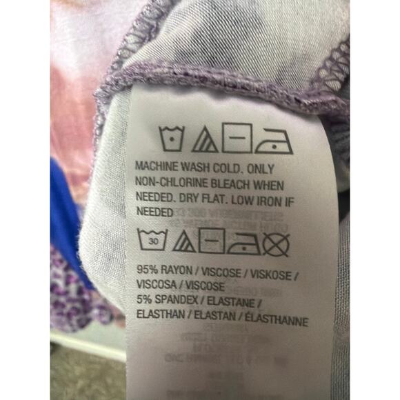 Logo By Lori Goldstein Tunic Top Plus SZ 3X Patchwork Style Animal Print Floral - Picture 7 of 7